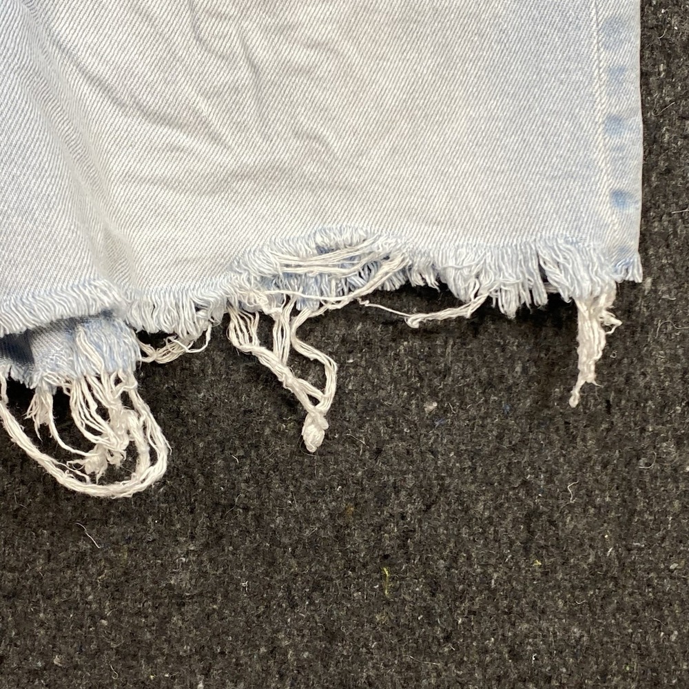 American Eagle Outfitters City Retro Raw Hem Jean Short Womens Sz 6 Denim Ripped - Picture 2 of 11